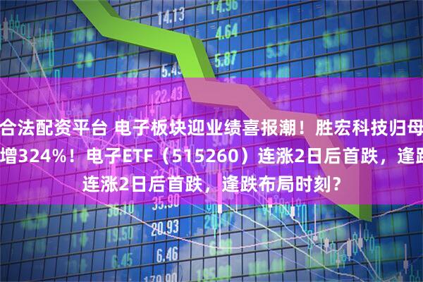 合法配资平台 电子板块迎业绩喜报潮！胜宏科技归母净利同比大增324%！电子ETF（515260）连涨2日后首跌，逢跌布局时刻？